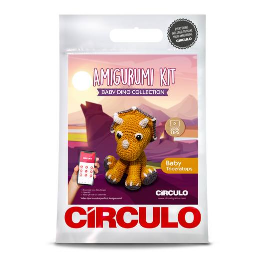 Baby Triceratops Baby Dino's - Circulo Amigurumi Kit