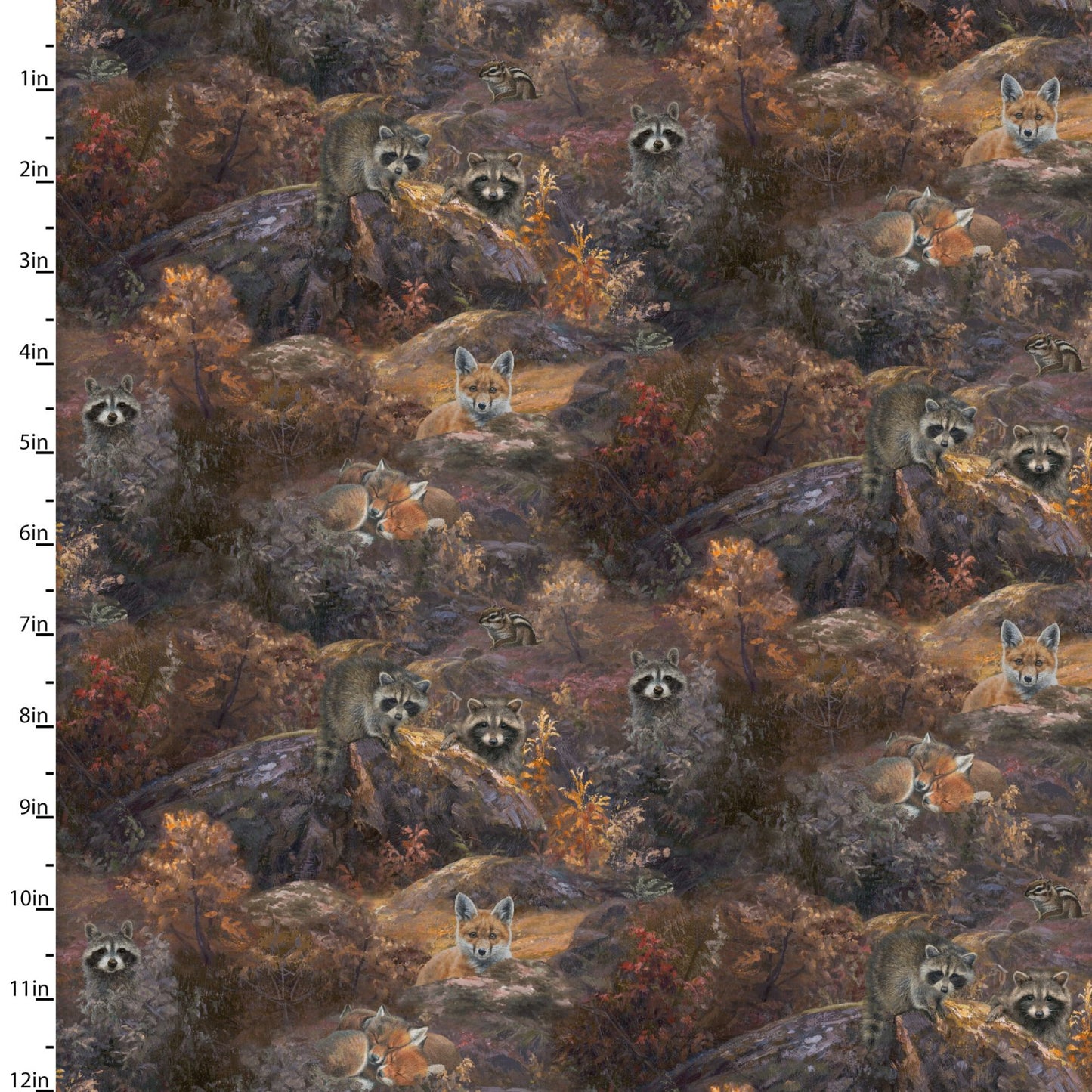 Scenic Critters - Whitetail Country Cotton Print Fabric - per half metre