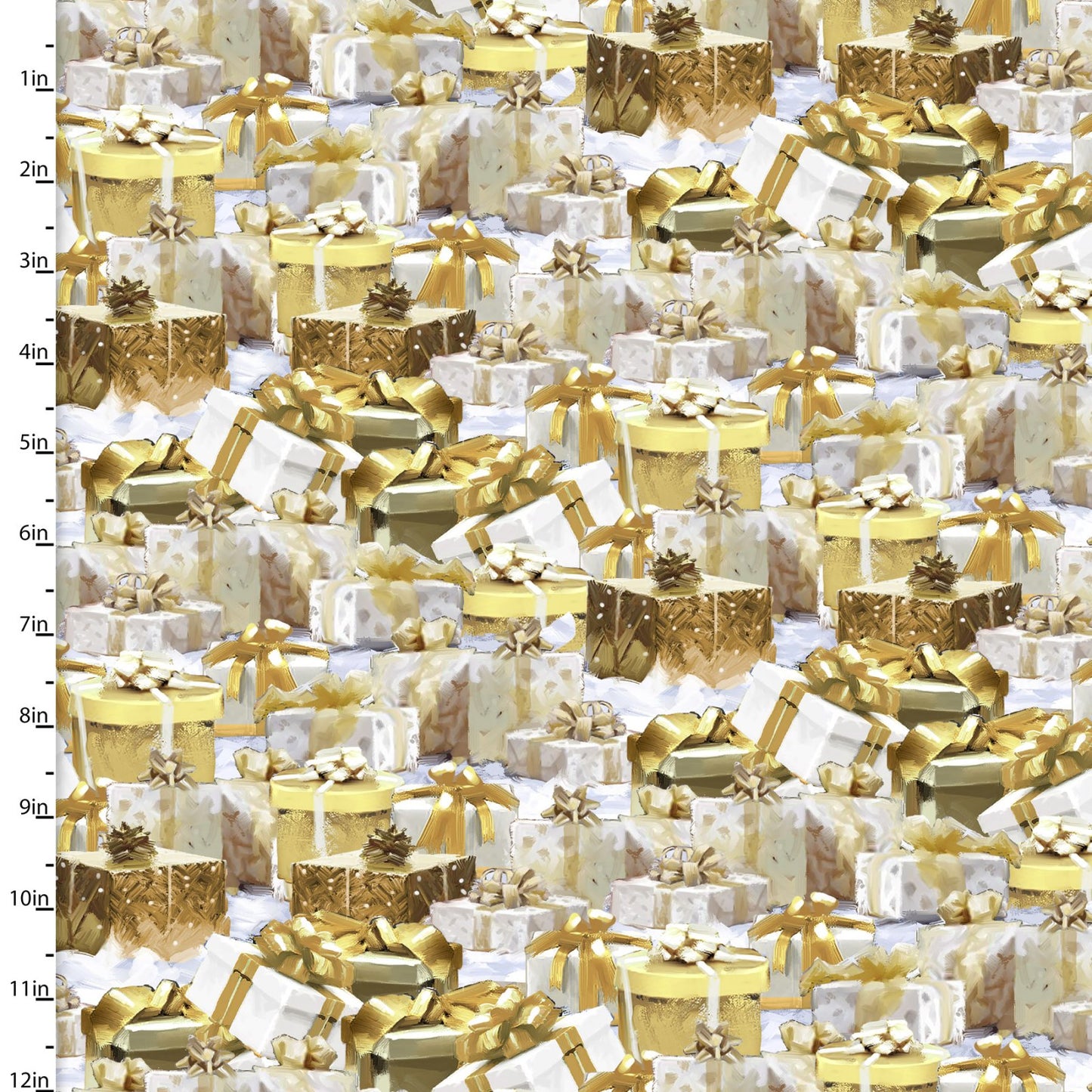 Gifts Galore - Here Comes Santa Cotton Print Fabric - per half metre