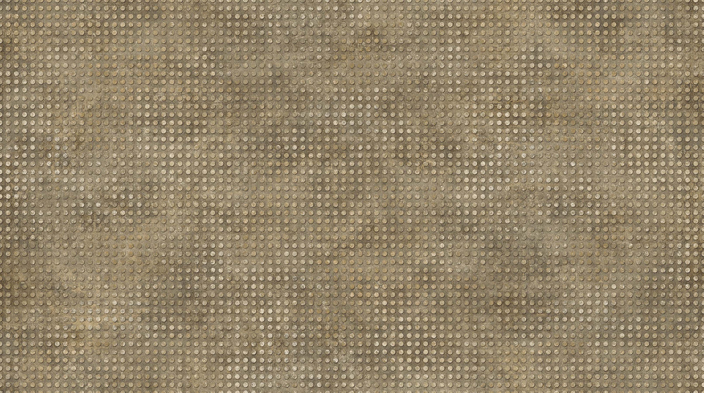 Metal Dots on Gold - Heavy Metals Cotton Print Fabric - per half metre