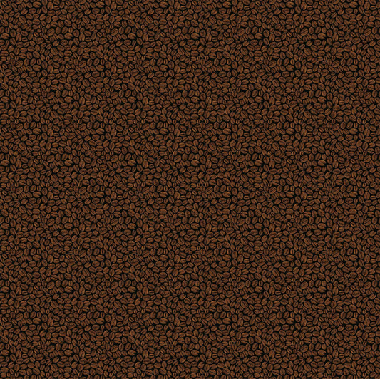Coffee Beans - Cafe Culture Cotton Print Fabric - per half metre
