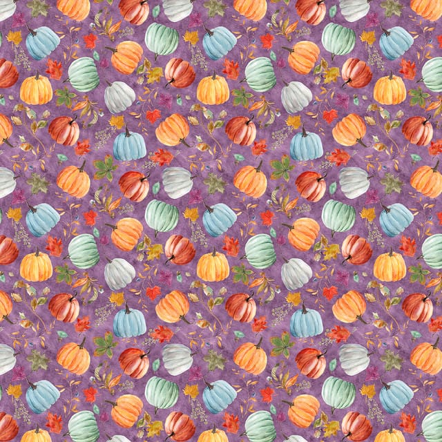 Maple and Pumpkin Medley - Harvest Home Cotton Print Fabric - per half metre