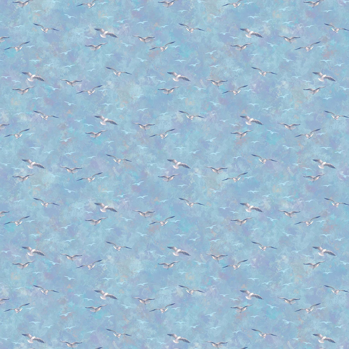 Seagulls - Safe Harbour Cotton Print Fabric - per half metre