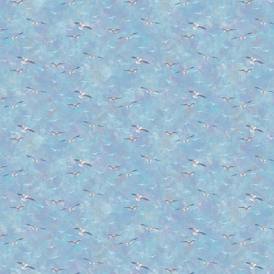 Seagulls - Safe Harbour Cotton Print Fabric - per half metre