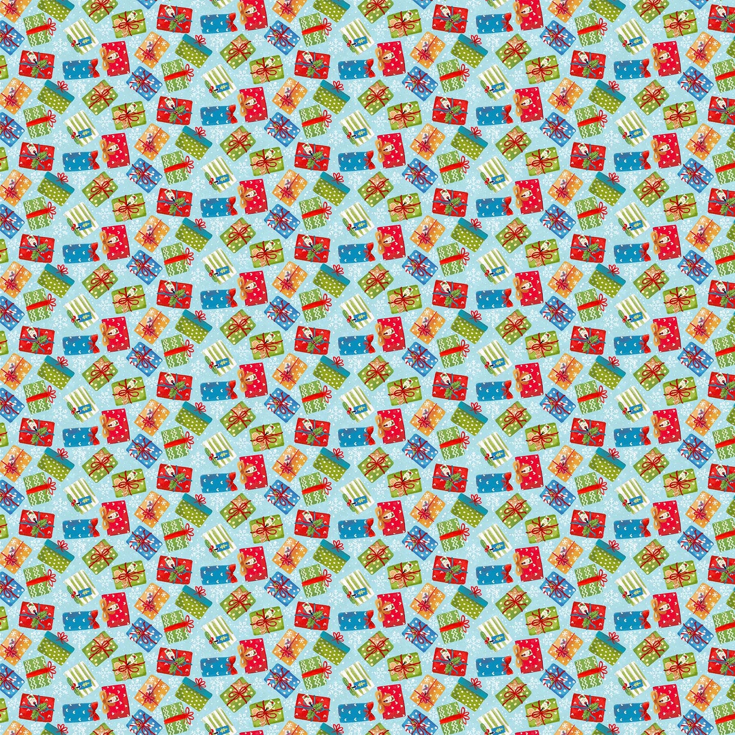 Tossed Presents - Christmas Wonder Cotton Print Fabric - per half metre