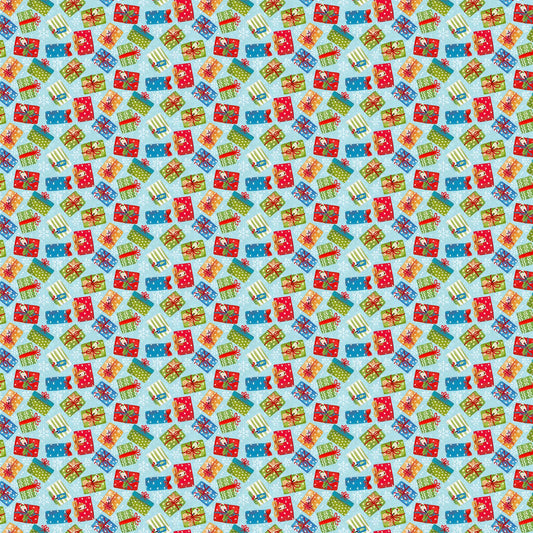 Tossed Presents - Christmas Wonder Cotton Print Fabric - per half metre