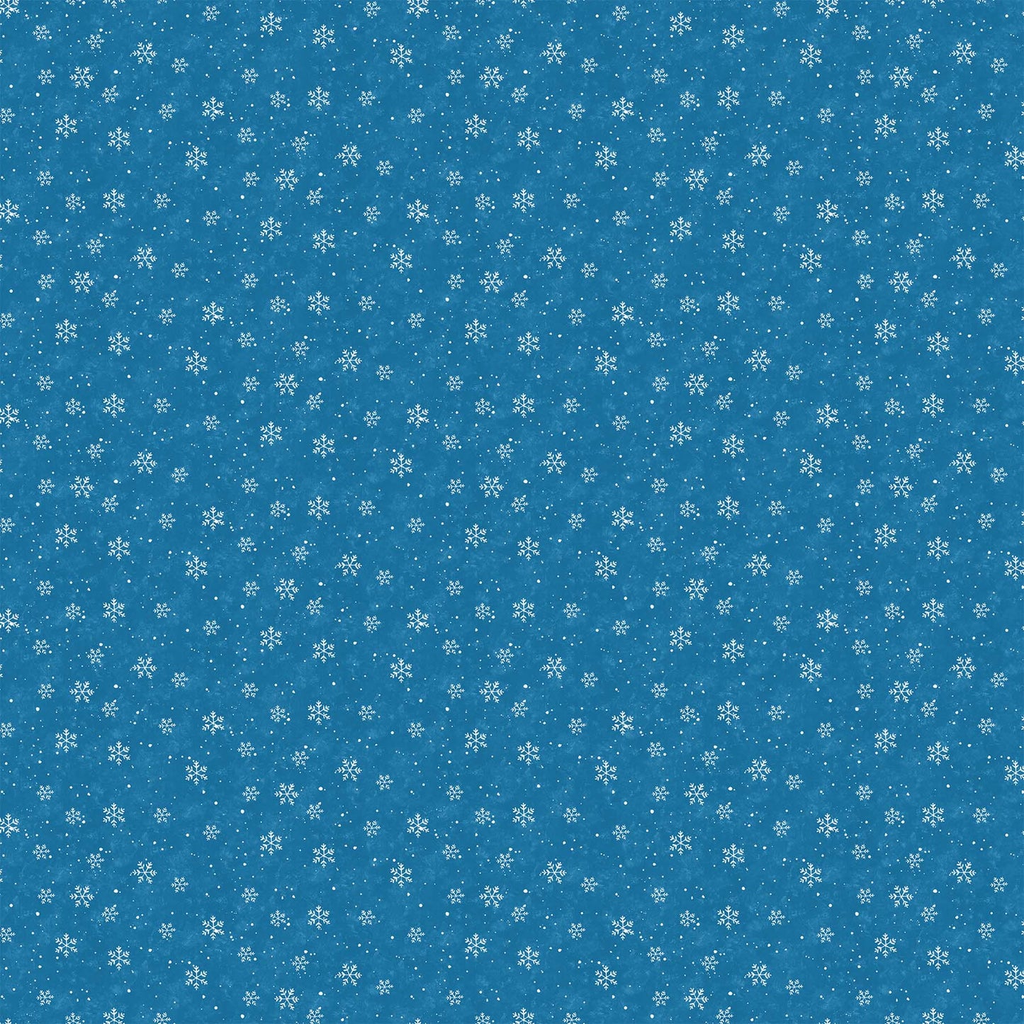 Snowflakes on Blue - Christmas Wonder Cotton Print Fabric - per half metre