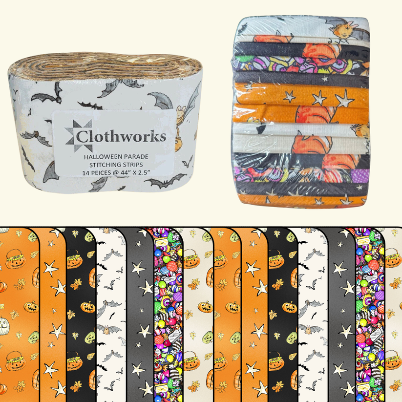 Halloween Parade Clothworks - 2.5" Stitching Strips