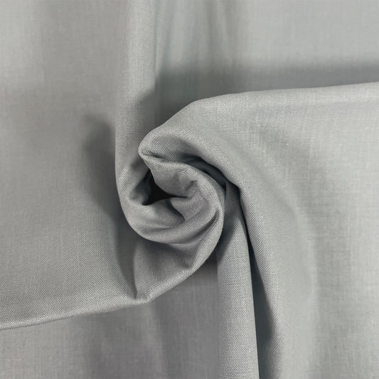 Light Grey - Organic Premium Solid Cotton Fabric - per half metre