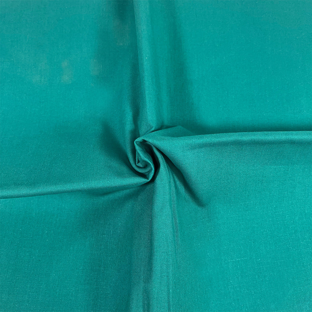Dark Cyan - Organic Premium Solid Cotton Fabric - per half metre