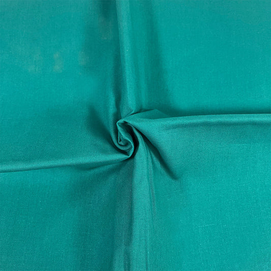 Dark Cyan - Organic Premium Solid Cotton Fabric - per half metre