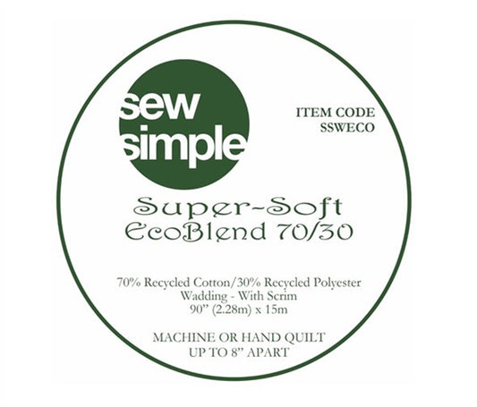 Super-Soft Eco Sew Simple Wadding - per half metre