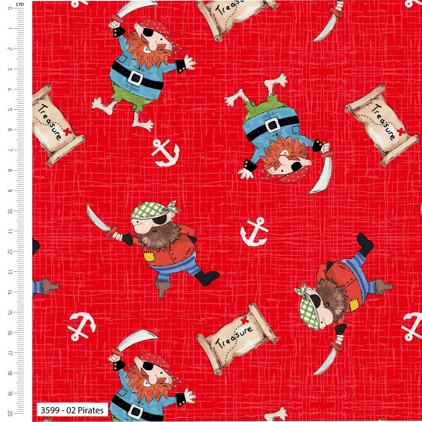 Pirates - Ship Ahoy Cotton Print Fabric - per half metre