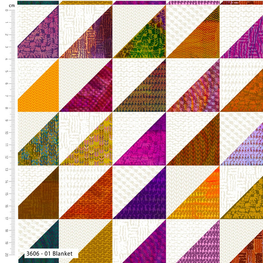 Blanket - Flax and Fibres Cotton Print Fabric - per half metre