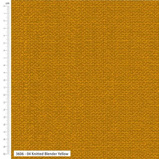Knit Blender Yellow - Flax and Fibres Cotton Print Fabric - per half metre