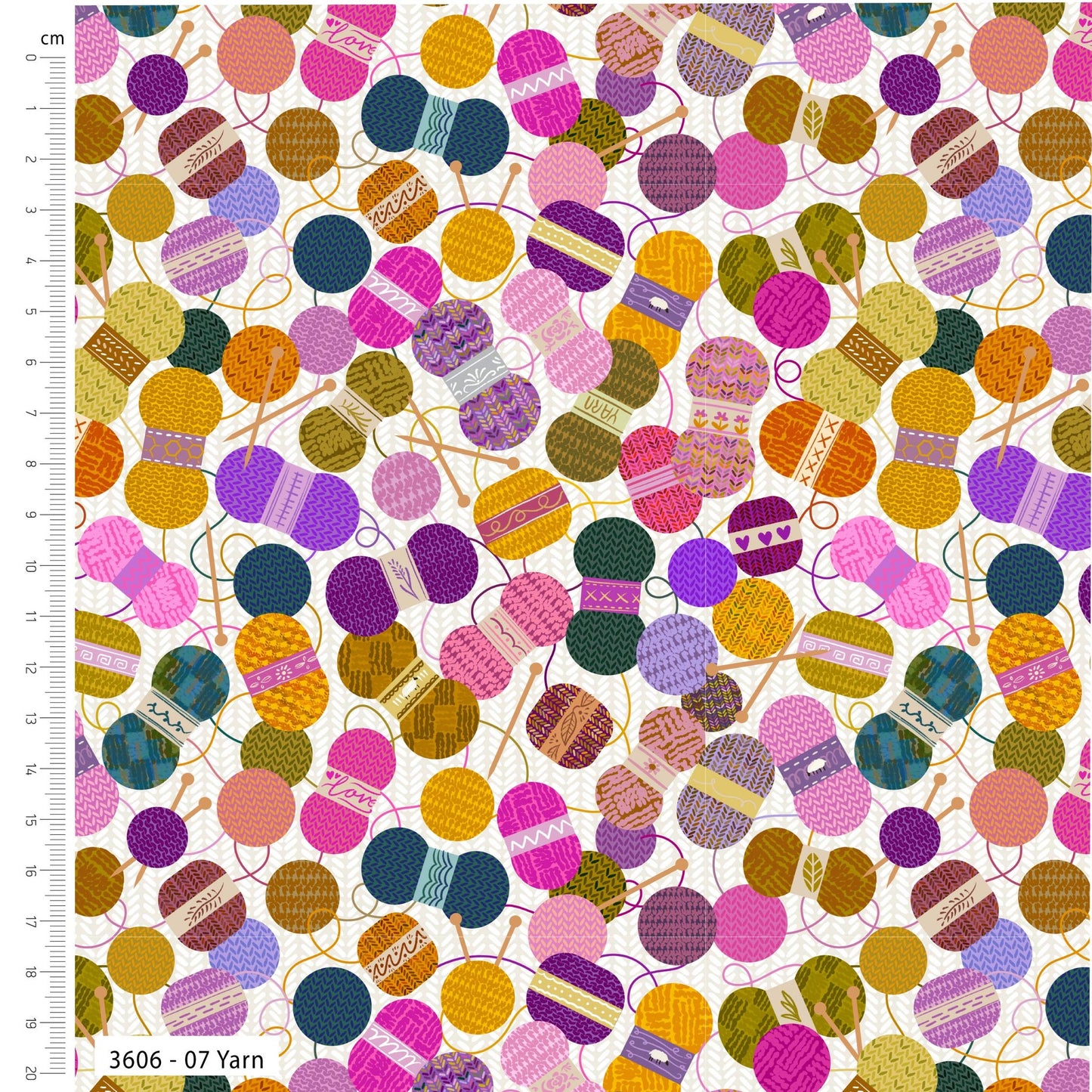 Yarn - Flax and Fibres Cotton Print Fabric - End of Bolt 110cm