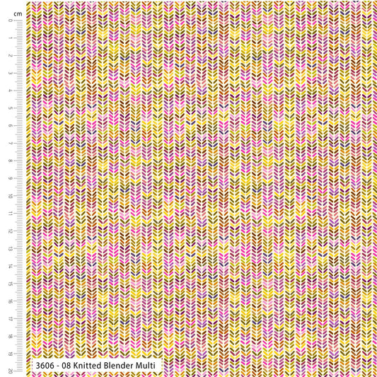 Knit Blender Multi - Flax and Fibres Cotton Print Fabric - per half metre