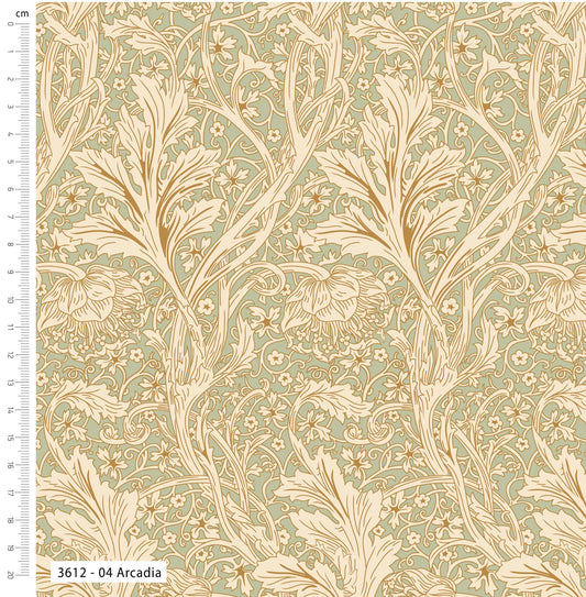 Arcadia - Morris' Muses V&A Cotton Print Fabric - per half metre