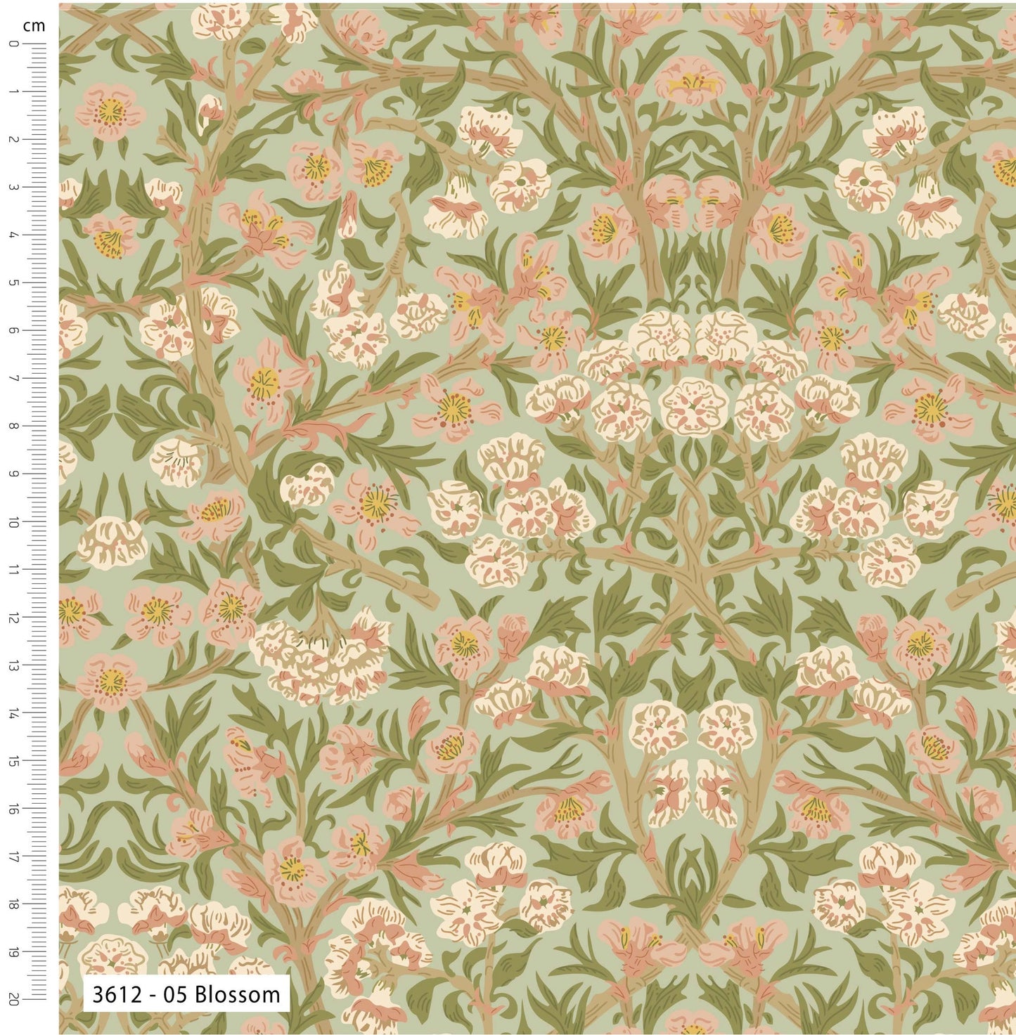 Blossom - Morris' Muses V&A Cotton Print Fabric - per half metre