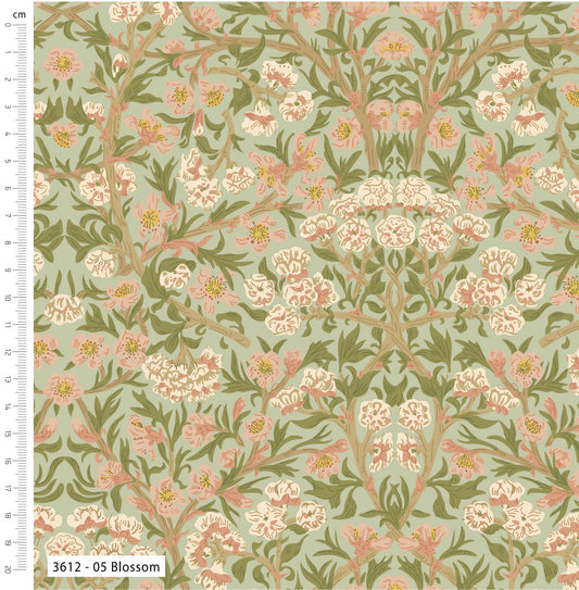 Blossom - Morris' Muses V&A Cotton Print Fabric - per half metre