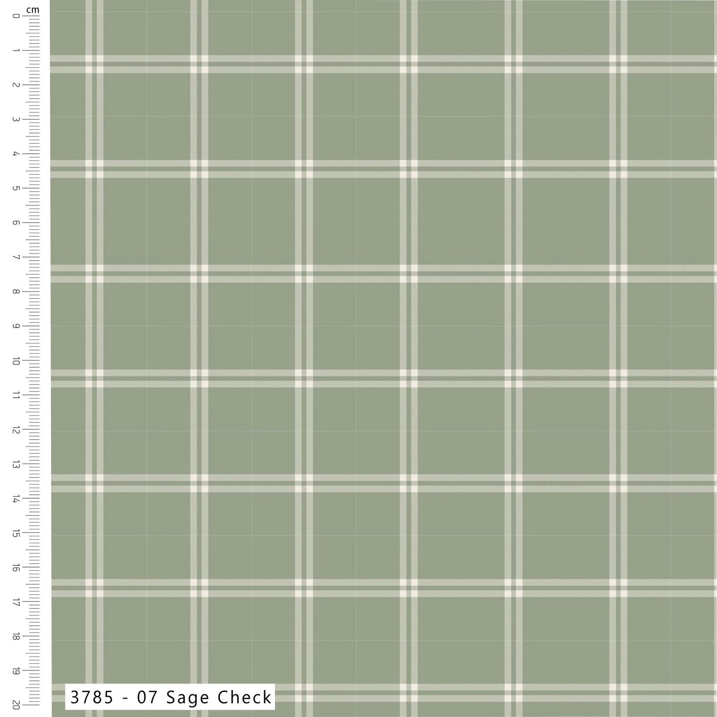 Sage Check - Holly Jolly Patch Cotton Print Fabric - per half metre