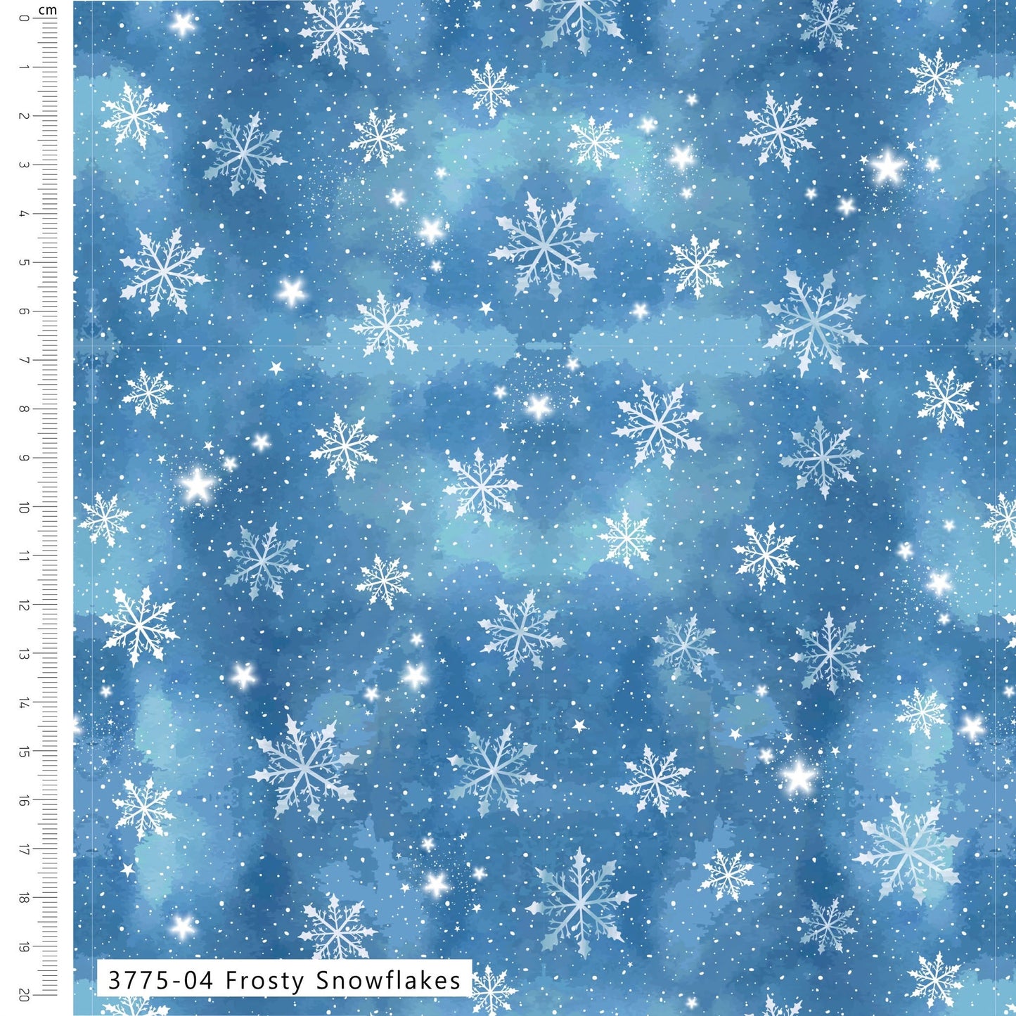 Frosty Snowflakes - A Roar A Frost Cotton Print Fabric - per half metre