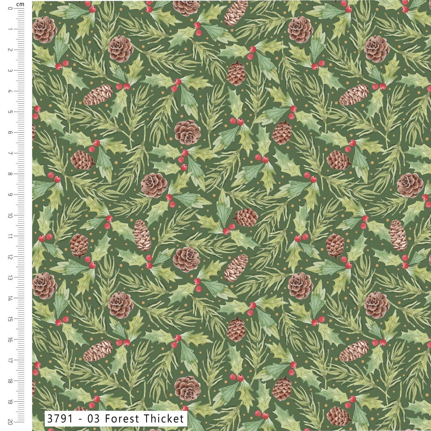 Forest Thicket - Yuletide Burrow Cotton Print Fabric - per half metre