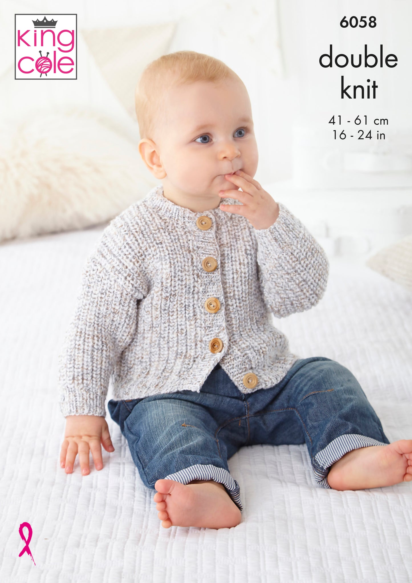 King Cole Pattern 6058 Cardigans & Sweater Knitted in Cloud Nine DK