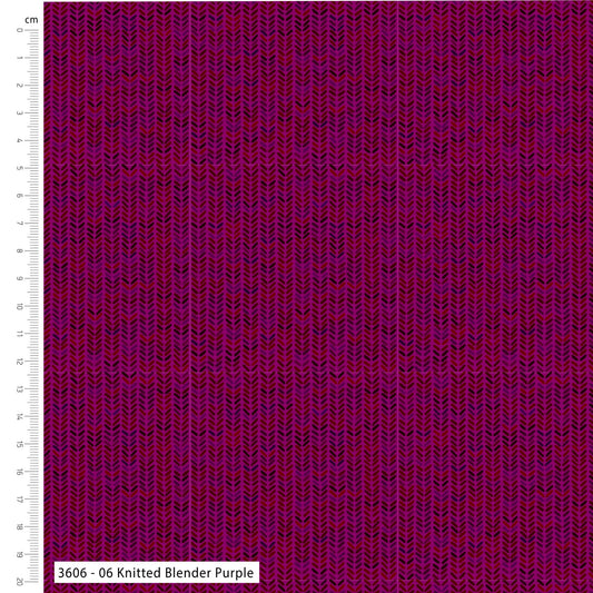 Knit Blender Purple - Flax and Fibres Cotton Print Fabric - per half metre