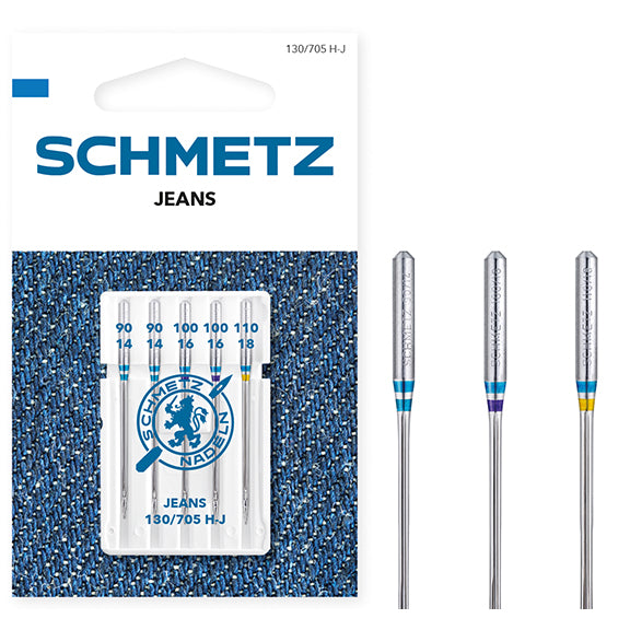 Jeans: Assorted: 90(14)-110(18) - Schmetz Sewing Machine Needles
