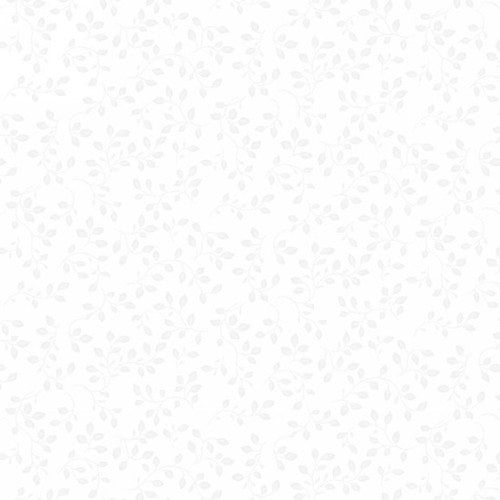 Tiny Leaf on White - Folio Basics Cotton Print Fabric - per half metre