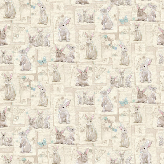 Patch Work Collage - Bella Bunnies Cotton Print Fabric - per half metre