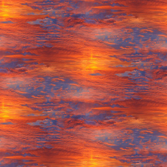 Sunset Sky - Natural Treasures II Cotton Print Fabric - per half metre