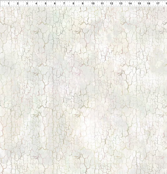 Ivory Crackle - Haven Cotton Print Fabric - End of Bolt 145cm