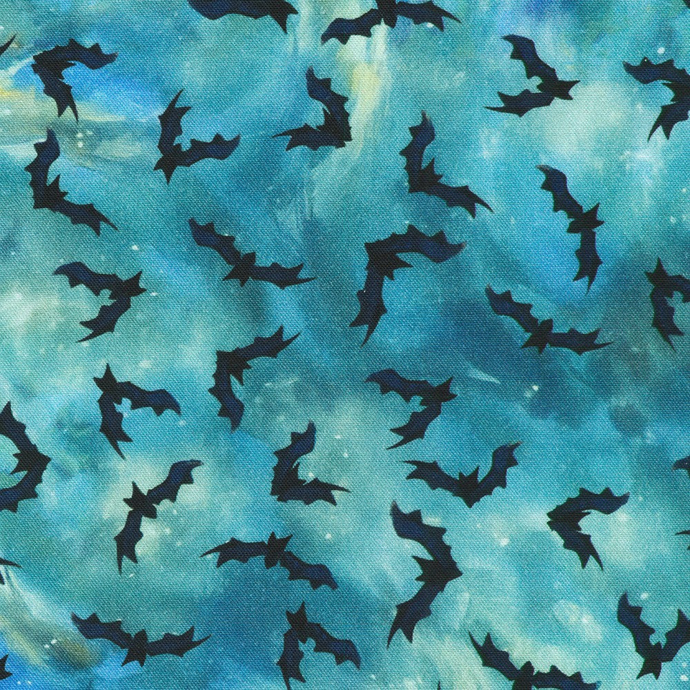 Bats on Evening - Moon Spell Cotton Print Fabric - per half metre