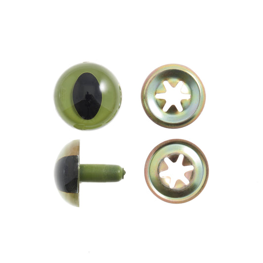 15mm Green Cat Eyes - Safety Eyes - Trimits
