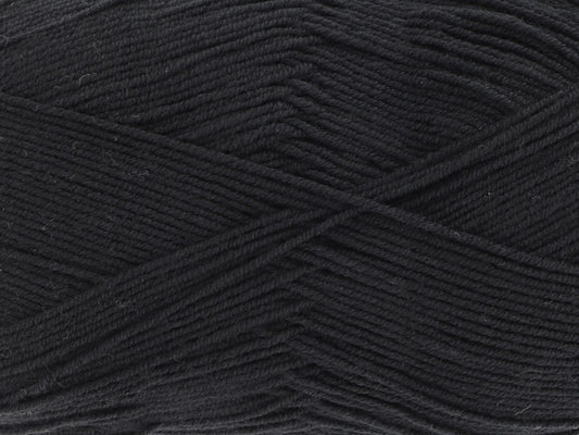 Black shade of Cotton Socks 4ply from King Cole Yarns