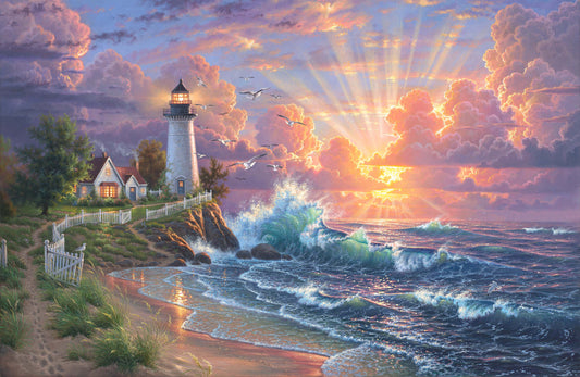 Safe Harbour Panel - Safe Harbour Cotton Print Fabric - per panel