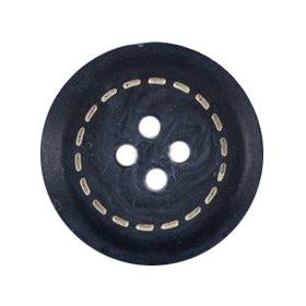 18mm Navy - Patterned Button