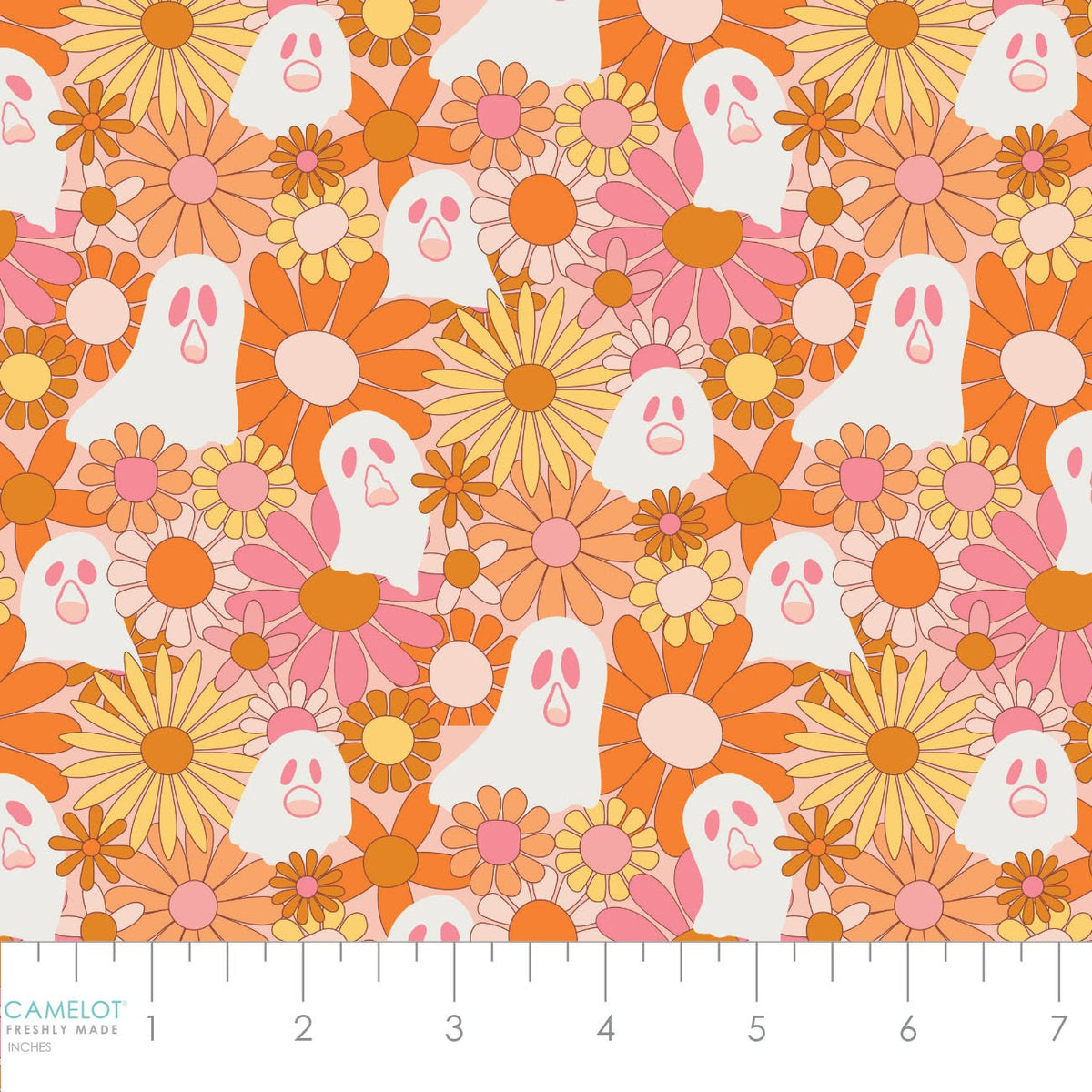 Boo Crew - Ghostly Garden Cotton Print Fabric - per half metre