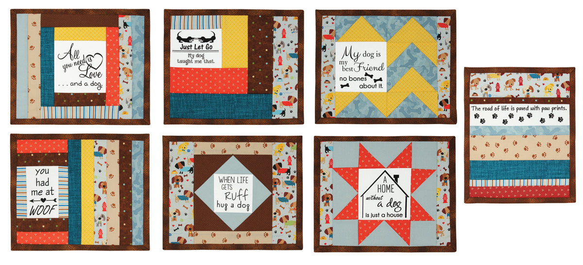 Dog Days - Quilt As You Go Mug Mats