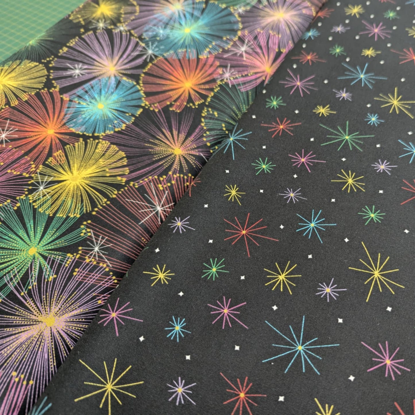 Fireworks - Light Up the Sky! Cotton Print Fabric - per half metre