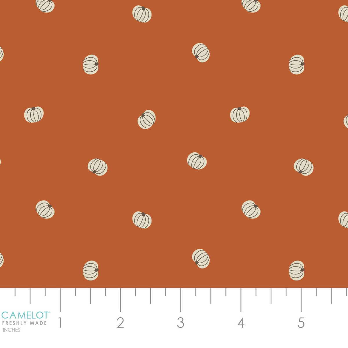 Tiny Pumpkin Toss Orange - Pumpkin Spice Season Cotton Print Fabric - per half metre