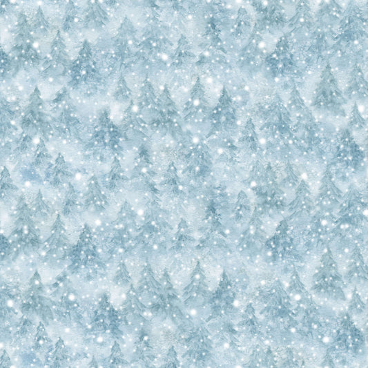 Snowscape - One Snowy Day Cotton Print Fabric - per half metre
