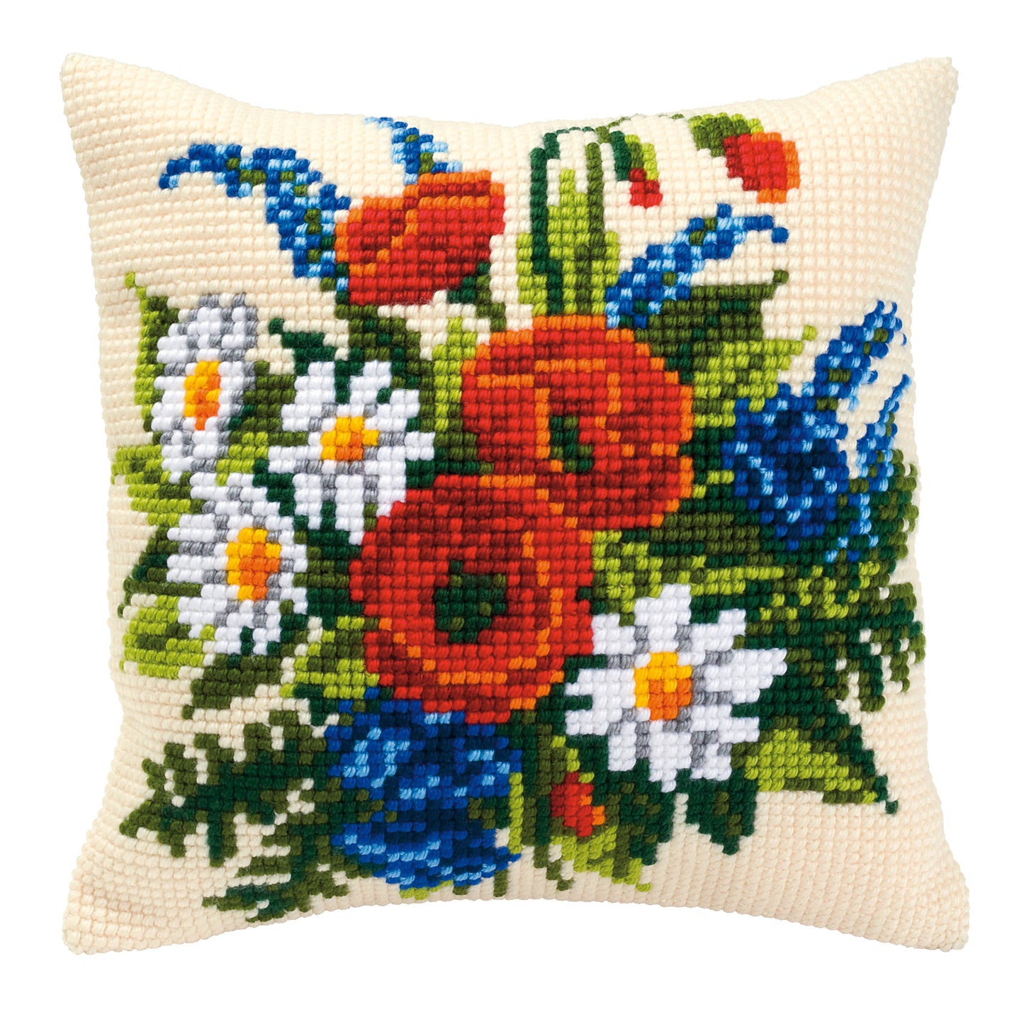 Mixed Flowers - Cushion Cross Stitch Kit