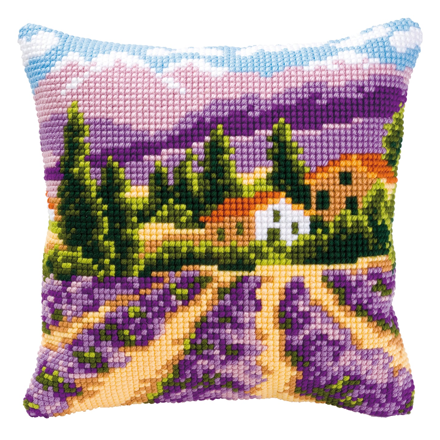 Lavender Fields - Cushion Cross Stitch Kit