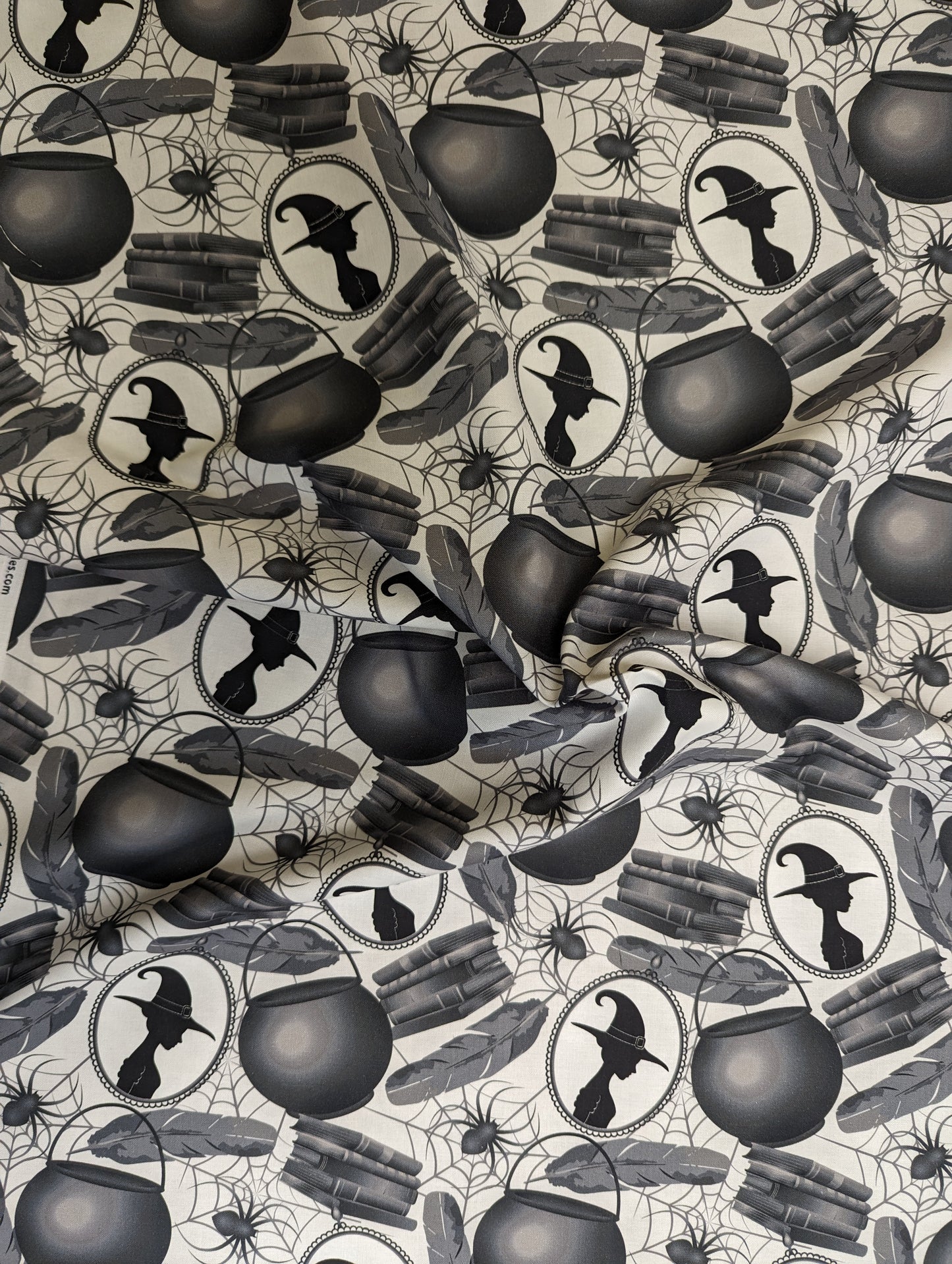 Spell Cast - Gothic Halloween Cotton Print - per half metre