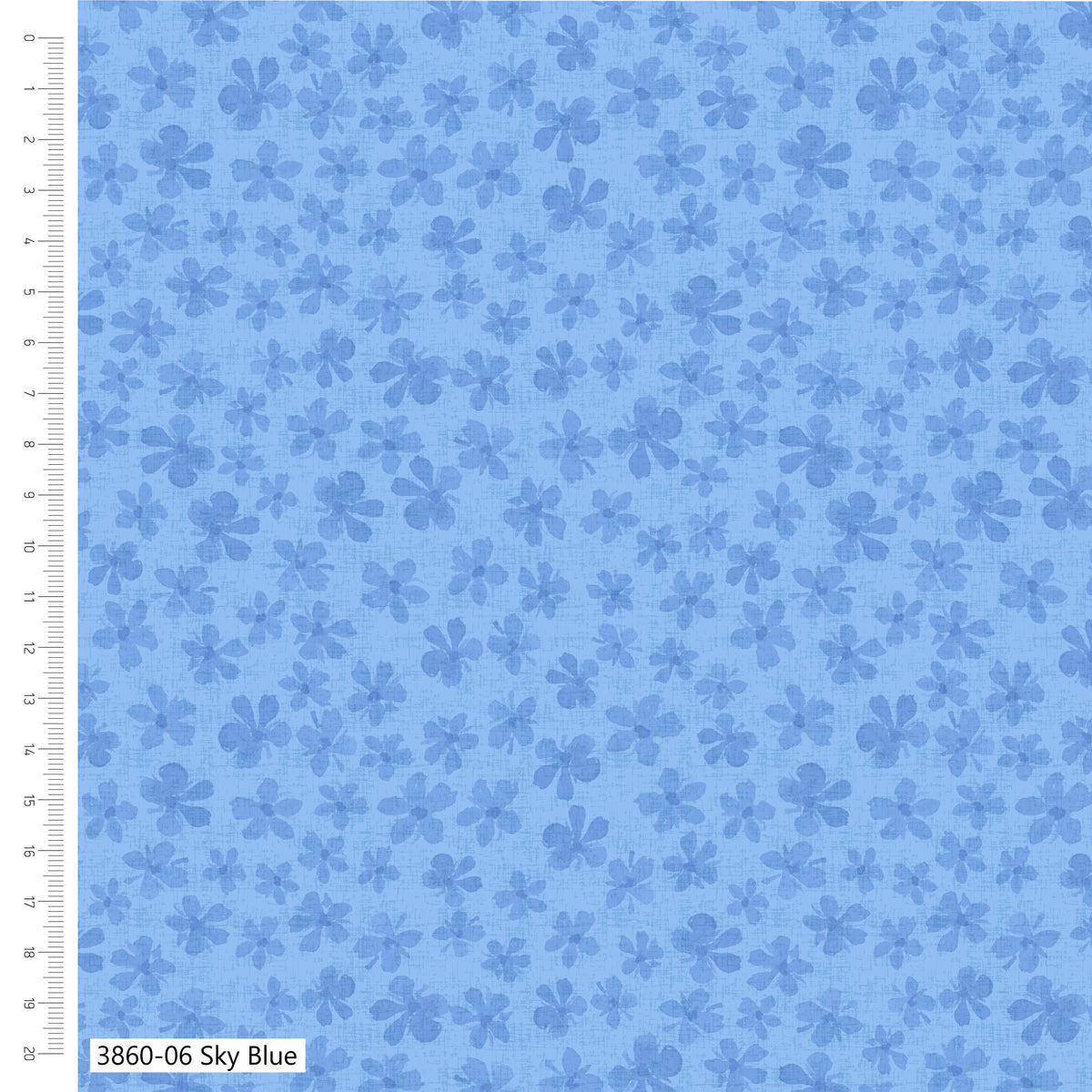 Sky Blue - Petal Palette Blender Cotton Print Fabric - per half metre