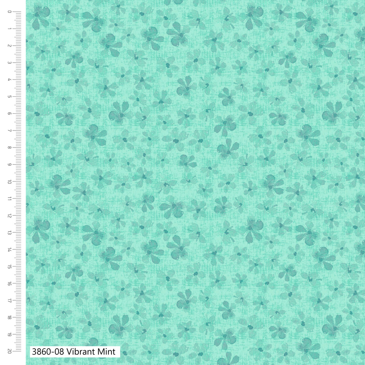 Vibrant Mint - Petal Palette Blender Cotton Print Fabric - per half metre