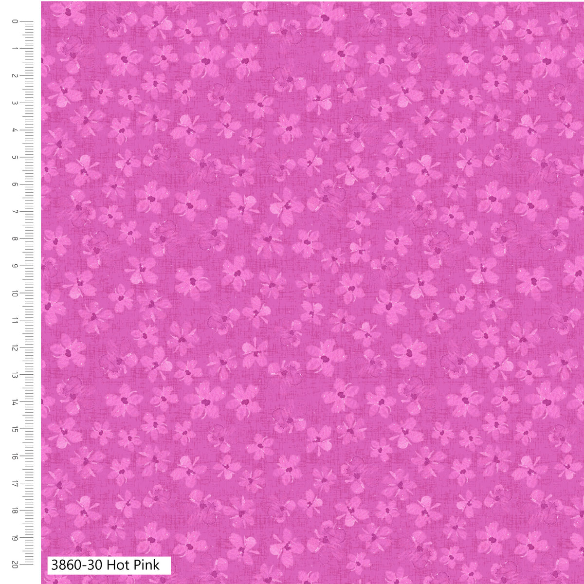 Hot Pink - Petal Palette Blender Cotton Print Fabric - per half metre